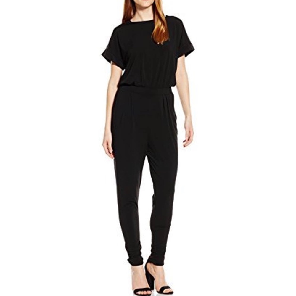 Collective Concepts Solid Short Sleeve Jumpsuit